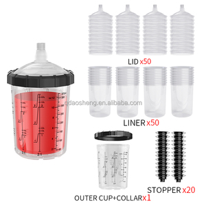 Kit Completo de Vasos <span class=keywords><strong>para</strong></span> Mezclar Pintura, Vaso Desechable <span class=keywords><strong>para</strong></span> Pistola de Pintura con Aire Comprimido - Product Image 3