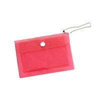 Sac de carte en PVC à paillettes transparentes avec chaîne de perles porte-monnaie de voyage portable fermeture à pression petite pochette porte-cartes pour femmes