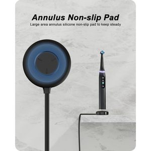 Chargeur magnétique pour brosse à dents électrique Oral B série Io, entrée AC 5W, matériau ABS noir, base de charge sans fil - Product Image 5
