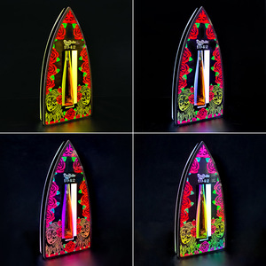 ชั้นวางไวน์อะคริลิคทรงสามเหลี่ยม Don Julio 1942 พร้อมไฟ LED ลายกุหลาบ สำหรับใช้ในบาร์หรืองานปาร์ตี้ - Product Image 5