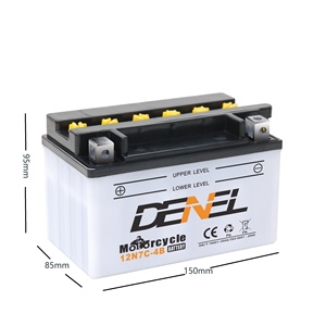 Nueva Batería para Motocicleta DENEL 12N7C-4B, Cargada en Seco, Polvo <span class=keywords><strong>de</strong></span> Plomo <span class=keywords><strong>de</strong></span> Alta Pureza, Baja Autodescarga, <span class=keywords><strong>7</strong></span> Amperios - Product Image 6