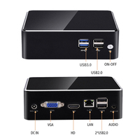Nuevo J4125 Mini PC Quad Core DDR4 RAM MSATA SSD Pantalla 4K de baja potencia Win10/11 1000M LAN 6 * Computadora portátil USB