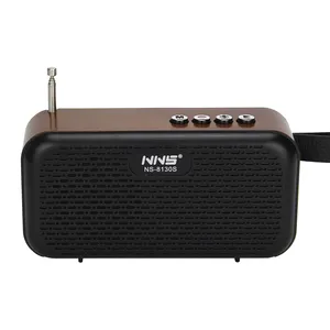 USB NS-8130S付きfmラジオ充電式スピーカーステレオ付きミニソーラーワイヤレススピーカー