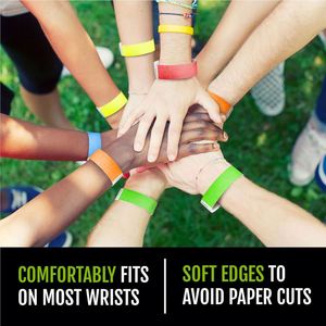 สายรัดข้อมือกระดาษไทเวคสีสันสดใสแบบกำหนดเอง กันน้ำ สำหรับงานปาร์ตี้ งานอีเว้นท์ และงานเทศกาล - Product Image 6