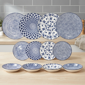 Set di Stoviglie in Porcellana Blu Harmony da 12 Pezzi (Ibili 691700 Spagna) - Product Image 2
