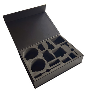 Nhà Máy Tùy Chỉnh Bao Bì Hộp Với Bọt Chèn Các Tông Màu Đen Giấy Từ Hộp Quà Tặng Bao Bì Với EVA Màu Hồng Bọt Chèn - Product Image 6