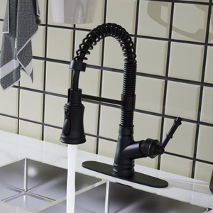 Brushed Gold Brass Pull Out Sprayer Kitchen Mixer Tap Single Handle Spring Pull <b>Down</b> Kitchen AT9228BG Kitchen - Product Image 5