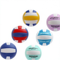 Ballon de volley-ball en PVC pour élèves du primaire et du collège, coutures mécaniques, durable, toucher doux, tailles 4/5/7, pour enfants et jeunes, intérieur/extérieur