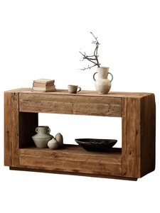 Armoire rectangulaire en bois massif <span class=keywords><strong>de</strong></span> <span class=keywords><strong>style</strong></span> Wabi-sabi, rétro, pour entrée et salon, en pin <span class=keywords><strong>ancien</strong></span> - Product Image 5