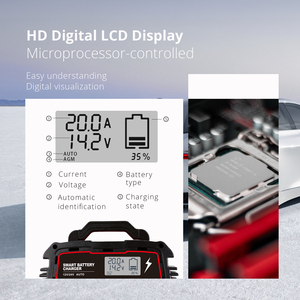 Phổ 12V 24V 20A Pin Xe sạc thông minh tự động xe tải nặng 12V 24V chì axit pin sạc với xung sửa chữa - Product Image 4