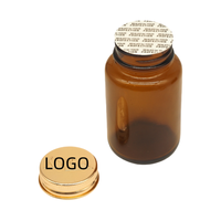 60ML 100ML 120ml 150ML 200ML 250ML 300ml Bouteille de sirop contre la toux en verre rond ambré avec bouchon en plastique