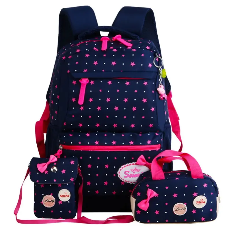 Ensemble de sacs à dos 3 pièces pour élèves du primaire, sac à dos d'école pour fille, meilleure vente