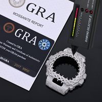 Buss Down DW6900 Moissanite Thorns Uhrengehäuse Luxuriöses Vergoldetes VVS Diamant Iced Out Lünetten-Teile Hip Hop Schmuck Accessoires
