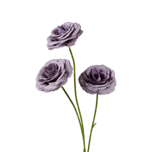 Fleurs artificielles en soie texturées, roses à trois têtes, pour la décoration de la maison, les mariages, les allées, le salon et l'entrée. - Product Image 6