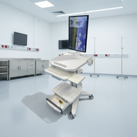 Chariot médical MT-MEDICAL pour clinique dentaire avec tiroirs, roulettes, support pour ordinateur portable et support pour scanner buccal pour hôpital et bureau