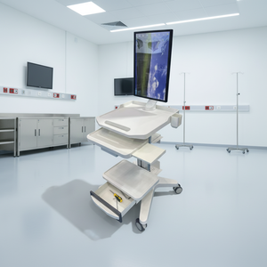 Chariot médical MT-MEDICAL pour clinique dentaire avec tiroirs, roulettes, <span class=keywords><strong>support</strong></span> pour ordinateur portable et <span class=keywords><strong>support</strong></span> pour scanner buccal pour hôpital et bureau - Product Image 3