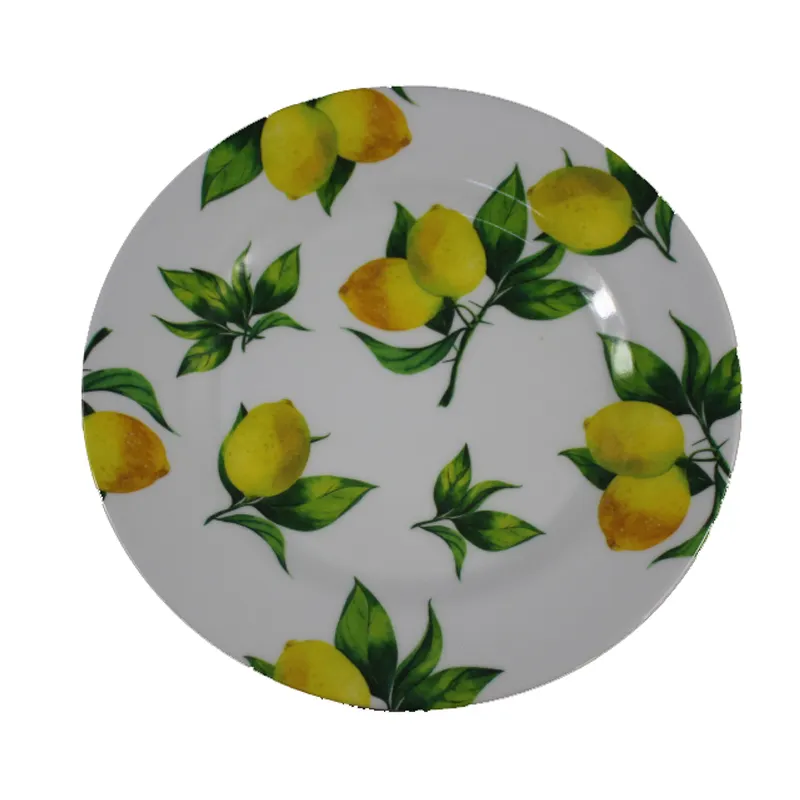 Lemon Thiết Kế Melamine Dinner Tấm Nhựa Tròn Tấm