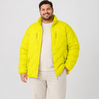 Doudoune matelassée pour homme, grande taille, col montant, fermeture éclair intégrale, poches, chaude pour l'hiver, décontractée, grandes tailles et extra-larges 6XL 7XL