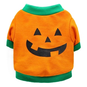 Atacado Melhor Preço Pumpkin Head <span class=keywords><strong>Pet</strong></span> Sweatershirt Print Design Verão Inverno Halloween Estilo Vestuário para cães e gatos - Product Image 2