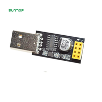 SUNTOP ESP01 Adaptor Pemrogram UART ESP-01 Adaptor ESP8266 CH340G USB ke ESP8266 Modul Papan Pengembangan Wifi Nirkabel Serial
