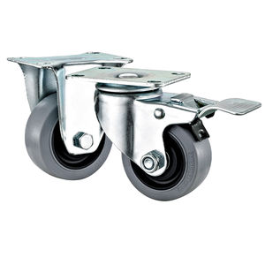 Roulettes de 3, 4 et 5 pouces, qualité supérieure, moyenne capacité, zinguées, à faible bruit, double roulement, antistatiques et conductrices, roue en TPR - Product Image 4