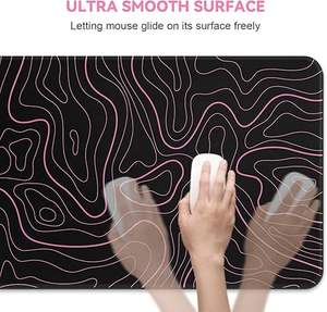 OEM XL Keyboard Pad Mouse <b>Mat</b> Topographic Line Mouse Pad <b>Large</b> Gaming Mousepad for Keyboard and Mouse with Anti-Slip Rubber Base - Product Image 3