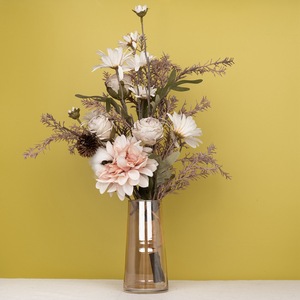 Bouquet de fleurs artificielles Cornelia CF01003 Rose Décoration murale pour la maison et les mariages - Product Image 1