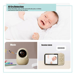 Monitor de Bebé Inalámbrico de 2.8 Pulgadas y 720P con Visión Nocturna, Audio Bidireccional, Detección de Movimiento y Batería Recargable <span class=keywords><strong>para</strong></span> Recién Nacidos - Product Image 1