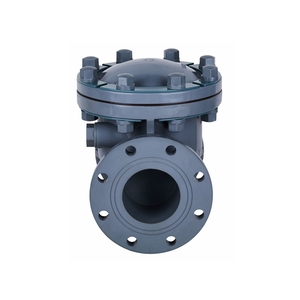 Válvula de Retención de Plástico CPVC de Alta Calidad de China, de 6 a 12 Pulgadas, DN150 a DN300, Estándar ANSI Válvula de retención de tipo oscilante CPVC con extremo de brida - Product Image 1