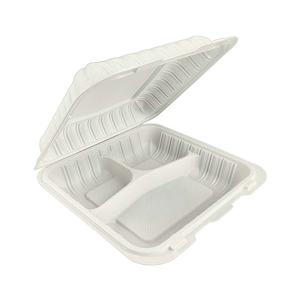 Contenedor de Alimentos Desechable para Llevar, Plástico, 4 Compartimentos, Tipo Bento, con Tapa Transparente, para Preparación de Comidas y Dietas - Product Image 1