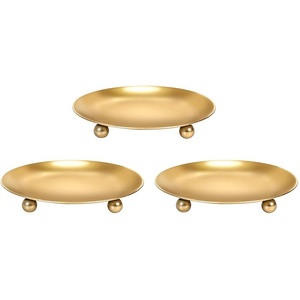 Outil de cire mate en gros en métal simple et élégant plateau noir plaque de <span class=keywords><strong>bougie</strong></span> <span class=keywords><strong>ronde</strong></span> - Product Image 1