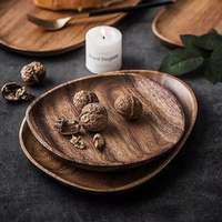 Groothandel Houten Dinerborden Rond Acaciahout Dienblad