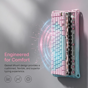 GravaStar K1 Lite Mechanical <b>Keyboard</b>, Tri-mode Wireless Wired <b>Keyboard</b> with Jelly Keycaps RGB Backlight - Product Image 3