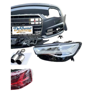 Modification exceptionnelle pour Audi A6 : mise à niveau vers les panneaux de carrosserie S6, pare-chocs avant et arrière, phares LED, calandre, aileron, support après-vente - Product Image 4