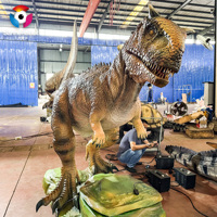 Modèle de dinosaure Carnotaurus animatronique pour parc à thème, exposition de dinosaures pour parcs d'aventure