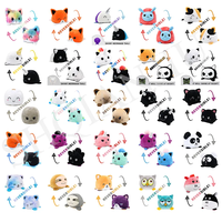 Vente en gros 15CM Réversible Chats Poupées Chatons Animal En Peluche Humeur Flip Poulpe Jouets pour Cadeaux