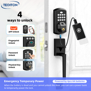 กุญแจล็อคประตูอัจฉริยะสำหรับประตูหน้าบ้าน ระบบไบโอเมตริกซ์ สแกนลายนิ้วมือ  แบบไม่ใช้กุญแจ พร้อมแป้นกดรหัส - Product Image 2