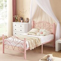 Lit de princesse moderne simple lit simple lit européen en fer forgé pour fille