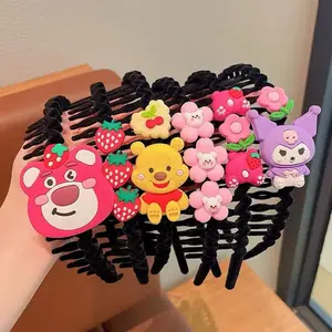 Jiamu Hot Selling Children Non Slip Teeth Animal Headband Cartoon Cute Sweet Girls Hair Accessories In Stock