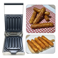 Machine professionnelle électrique à gaufres et muffins, 5 emplacements, pour hot-dogs sur bâtonnets, idéale pour les usines de snacks, 220V/110V