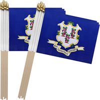 Nouvelle bannière de drapeau de l'État du Connecticut, États-Unis, 100 % polyester, 3 x 5 pieds, pour la décoration