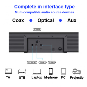 2.0 ch Slim Soundbar rạp hát tại nhà hệ thống âm thanh chất lượng cao kinh nghiệm cho TV - Product Image 4