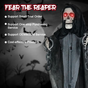 <strong>2025</strong> New Customizable Life Size <strong>Animatronics</strong> <strong>Halloween</strong> Horror Hanging Ghost with Glowing Eyes Decorations Supplier - Product Image 5