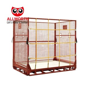 Kim loại lưu trữ lồng với bánh xe dây lưới lồng gấp an ninh dây lưới <span class=keywords><strong>container</strong></span> - Product Image 1