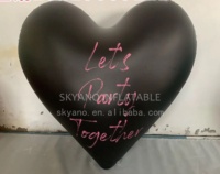 Ballon gonflable en forme de cœur personnalisé, couleur au choix, en PVC imperméable, modèle de cœur gonflable romantique pour la publicité et la décoration