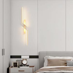 Applique da Parete a Griglia Lineare Creativa, Illuminazione Decorativa Moderna Minimalista di Lusso per <span class=keywords><strong>Soggiorno</strong></span>, <span class=keywords><strong>Pareti</strong></span> TV, Divano, <span class=keywords><strong>Pareti</strong></span> Decorative, Comodino - Product Image 2