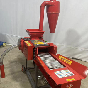 Machine à couper l'herbe compacte rouge avec moteur et bande transporteuse pour le traitement des matériaux secs et humides Capacité de traitement de 3 à 5 tonnes par heure - Product Image 3