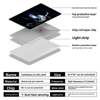 Individuell Bedruckte Im Dunkeln Leuchtende Smart NFC-Karte 13,56 MHz RFID Hotel-Schlüsselkarte LED-Beleuchtungskarte PVC-Karte mit LED-Lichtern für Veranstaltungen