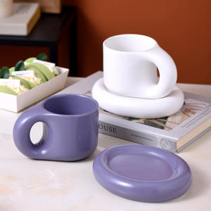 विलास्पायर मैकरोन रंग वर्णक स्प्लैटर पेंट सिरेमिक नेर्डिक इन शैली वसा मग रचनात्मक नवीनता कप और सॉकर सिरेमिक कॉफी मग - Product Image 6