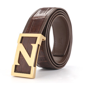 <span class=keywords><strong>Cintura</strong></span> da <span class=keywords><strong>uomo</strong></span> Jranter in vera pelle di coccodrillo con fibbia in lega, design di lusso, larghezza 3,5-3,8 cm, lunghezza 105-120 cm - Product Image 3